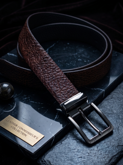Premium Men's 2-Sided Reversible Leather Belt - Black & Brown