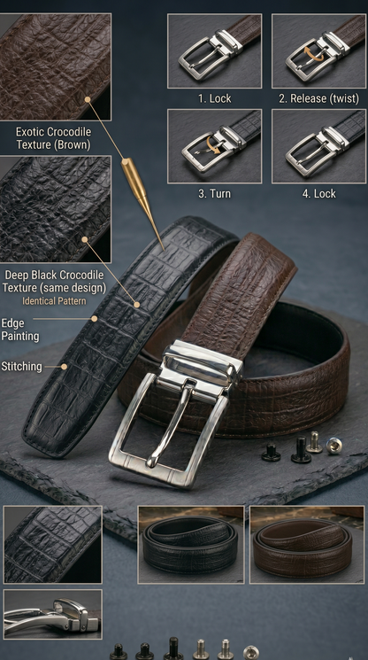 Men's premium 2 in 1 Convertible Belt