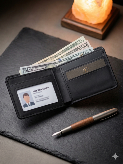 Genuine Leather Slim Dollar Size Wallet
