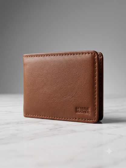 Genuine Leather Slim Dollar Size Wallet