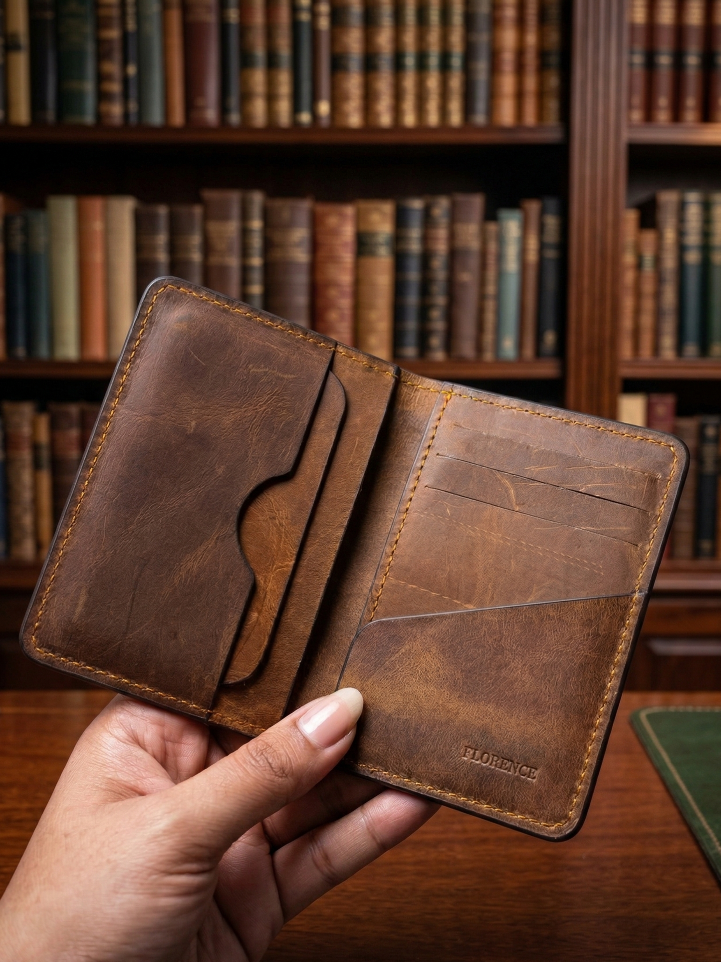 Genuine Brown Leather slim Wallet for Men in Pakistan