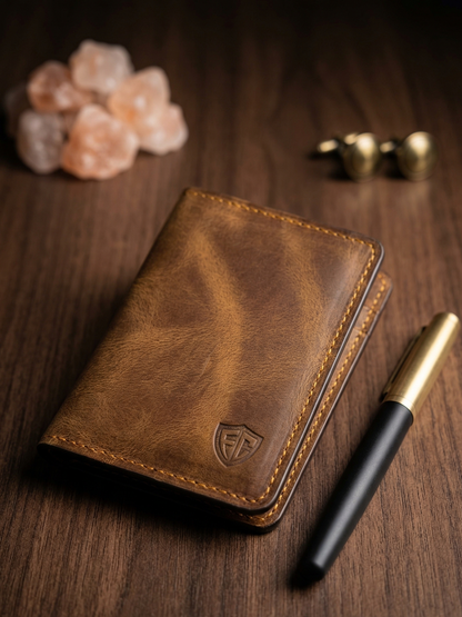 Genuine Brown Leather slim Wallet for Men in Pakistan
