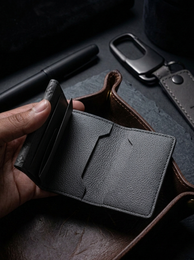 Smart Pop-Up Metal Card Holder with Cash Compartment