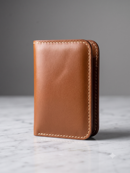 Luxury Men's Leather Vertical Wallet | The Prime Collection