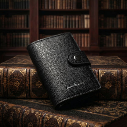 Smart Pop-Up Metal Card Holder with Cash Compartment