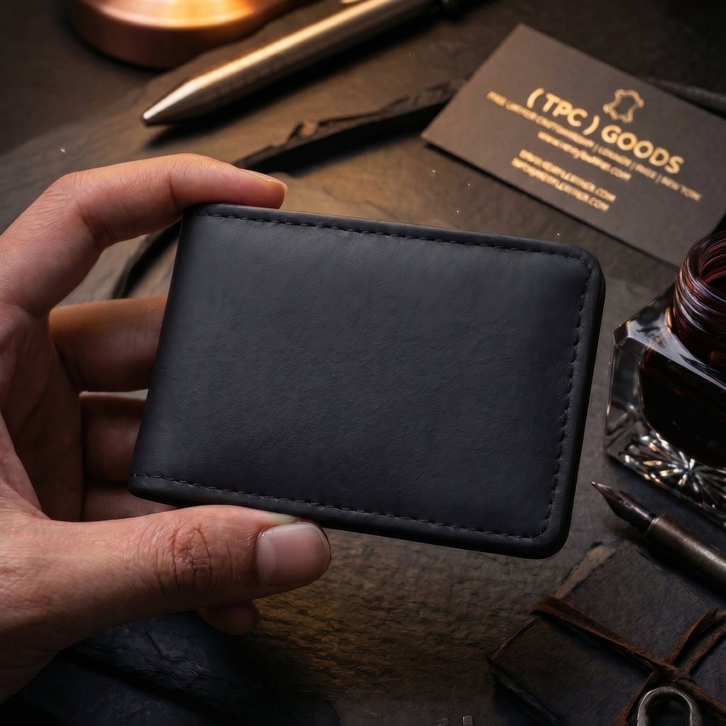 Genuine Leather Slim Wallet
